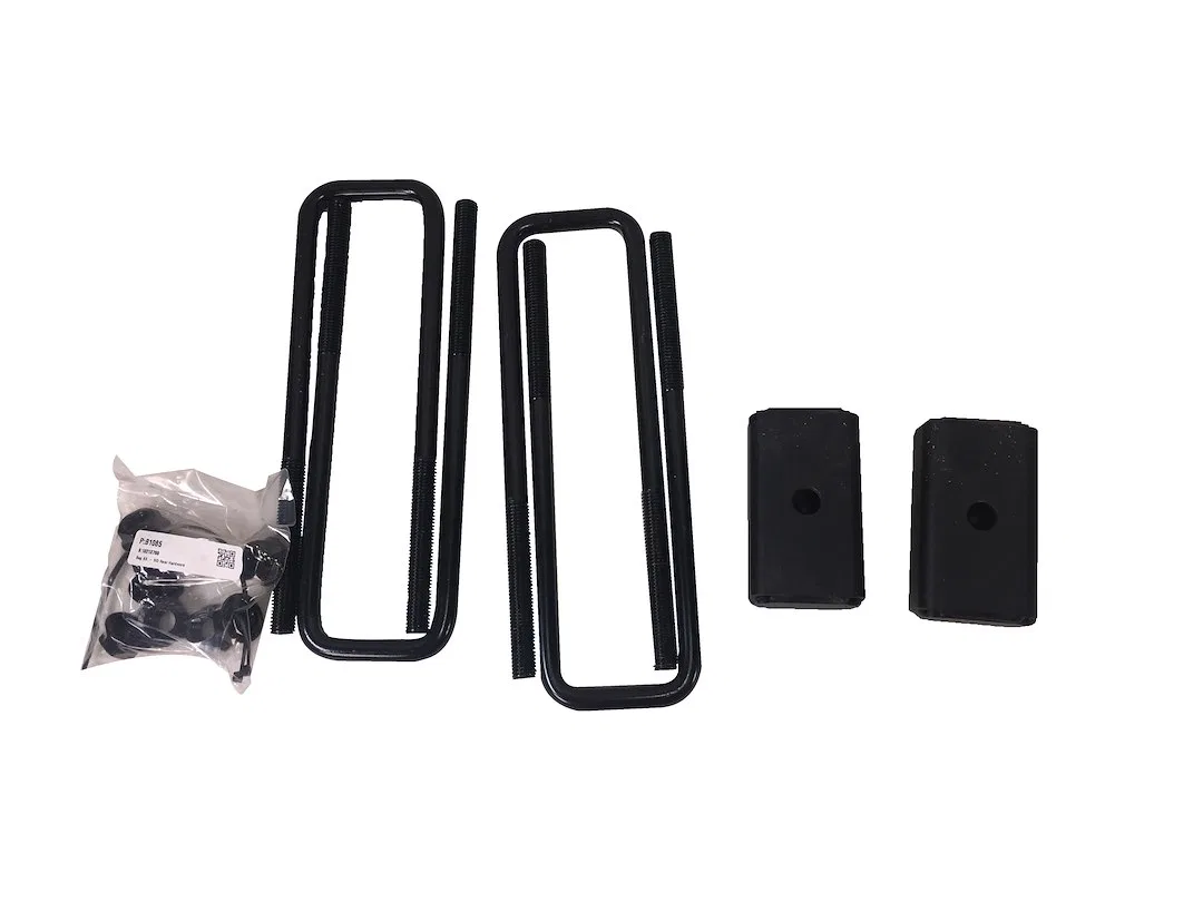 ZONC1207 – ZONE OFFROAD Leaf Spring Block Kit, 2 Inch Block Height With U Bolts/ Installation Hardware